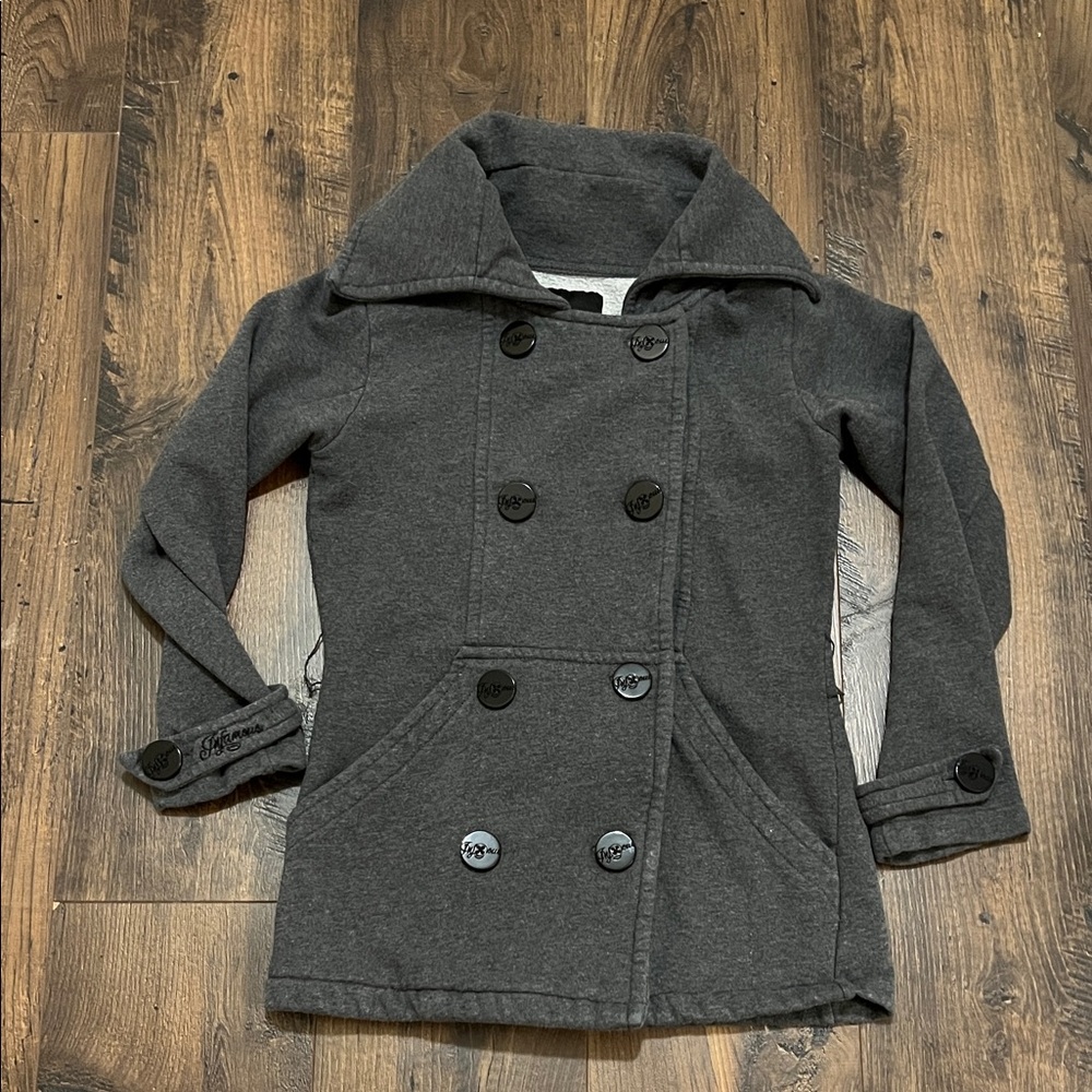 Infamous Kids Double-Breasted Gray Jacket